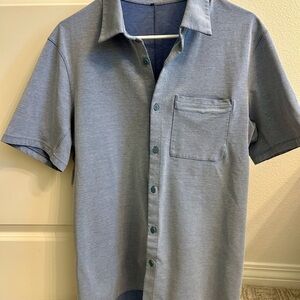 lululemon athletica blue Casual Button Down Shirt